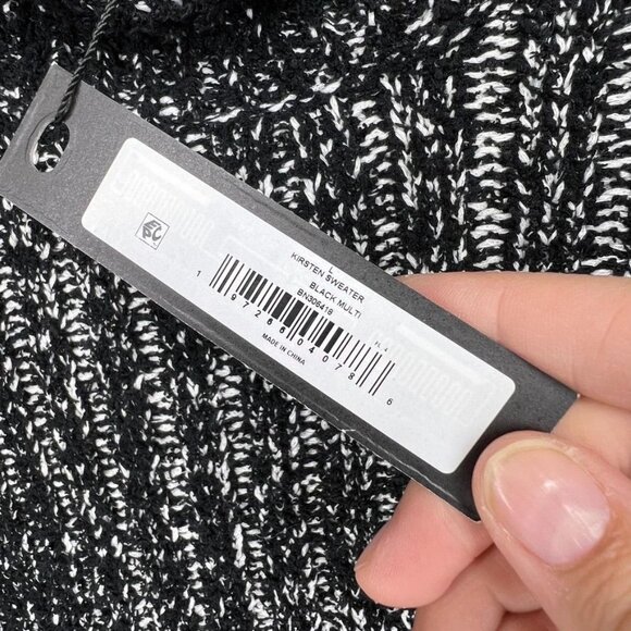 Steve Madden Kirsten Sweater Black Multi Turtleneck Style Knit Womens Size L NWT - Picture 4 of 7